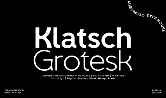 15 Best Sans Serif Fonts for Modern Websites in 2026 32 Klatsch Grotesk Fonts 124508233 1 1 580x344 1