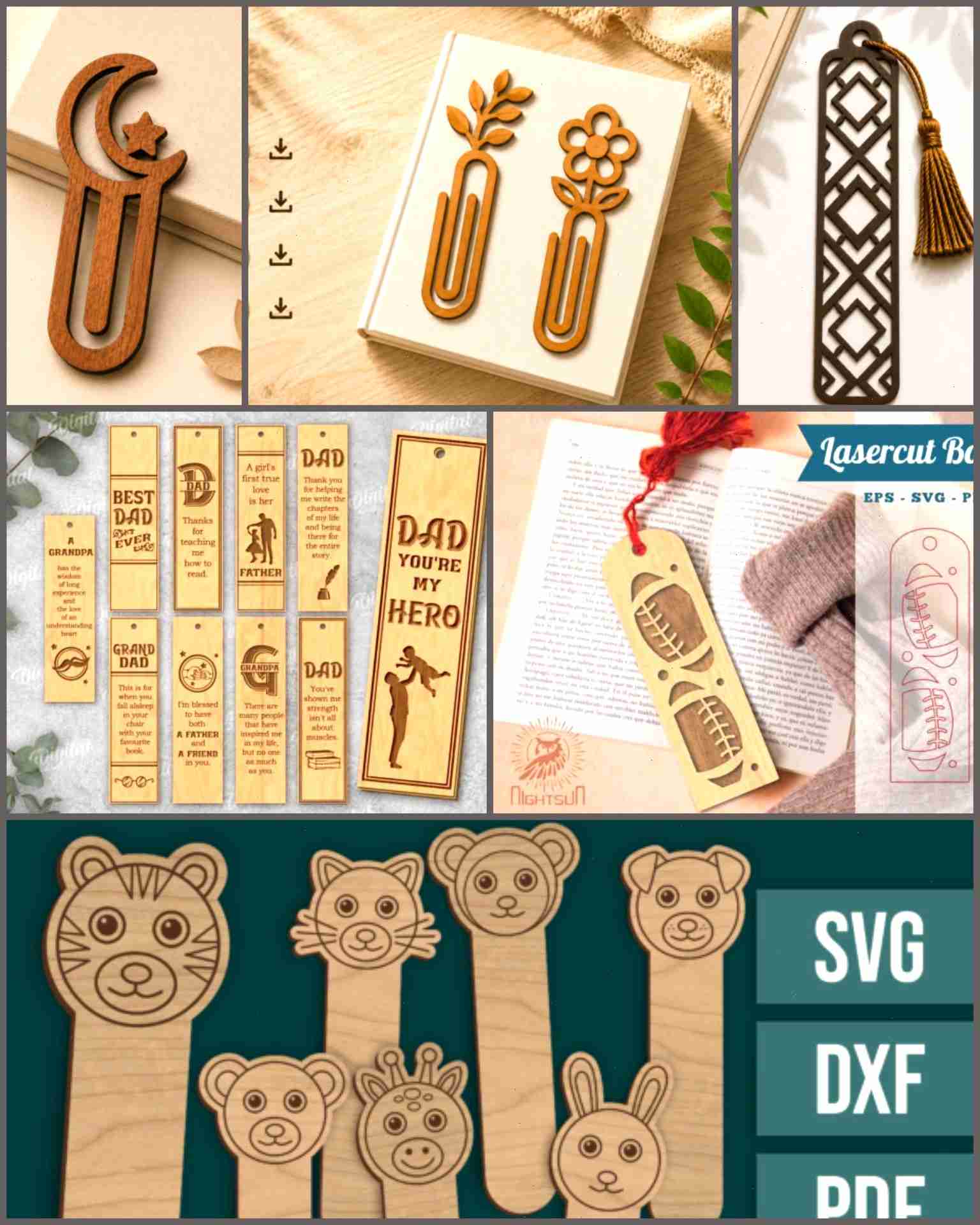 9 Easy Glowforge Designs That Sell on Etsy 8 Laser Cut Bookmarks