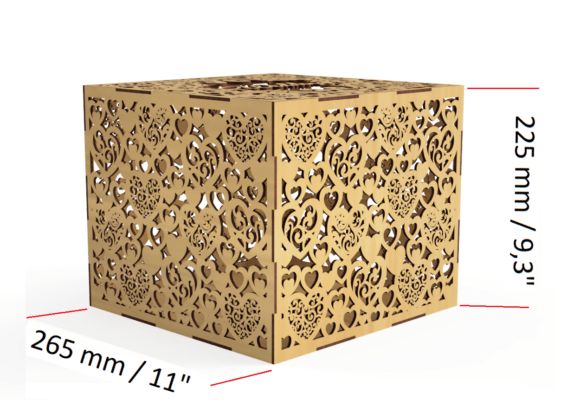 20 Laser Cutting Files for DIY Projects, Gifts, and Small Business 27 Laser Cut Wedding Card Box Cash Gifts Graphics 91000391 4 580x400 1