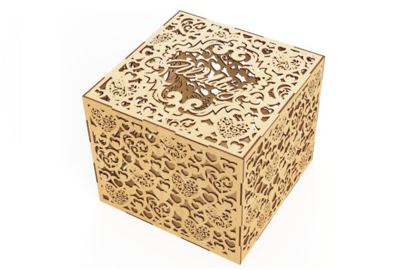 20 Laser Cutting Files for DIY Projects, Gifts, and Small Business 28 Laser Cut Wedding Card Box Cash Gifts Graphics 91000391 5 580x386 1