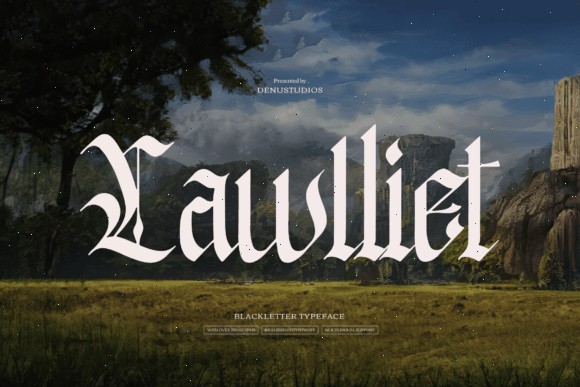 15 Best Blackletter Fonts for Gaming Logos 16 Lawlliet Fonts 130260727 1 1 580x387 1