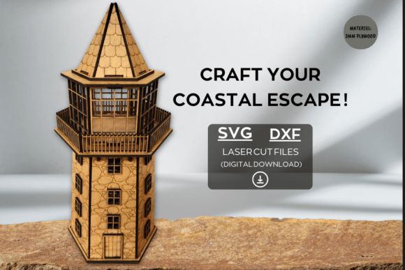 20 Laser Cutting Files for DIY Projects, Gifts, and Small Business 13 Lighthouse Laser Cut Files SVG DXF Laser Cutting 131403612 1 1 580x387 1