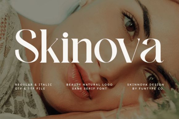 13 Packaging Sans Serif Fonts That Look Premium 32 Skinova Fonts 146619891 1 1 580x387 1
