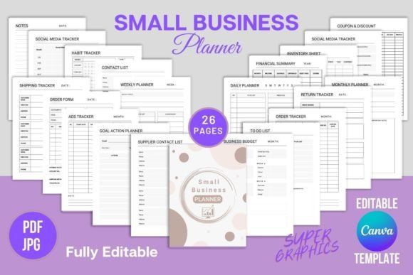 14 Best Digital Planners for 2026 to Stay Organized 26 Small Business Planner Canva Template Graphics 67216895 1 1 580x387 1