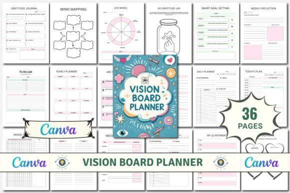 14 Best Digital Planners for 2026 to Stay Organized 24 Vision Board Planner KDP Graphics 135236956 1 1 580x386 1