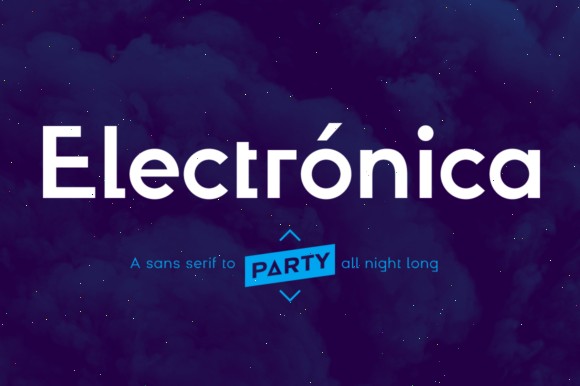 16 Best Rounded Sans Serif Fonts for Logos 40 electronica creative fabrica poster 1 580x386 1