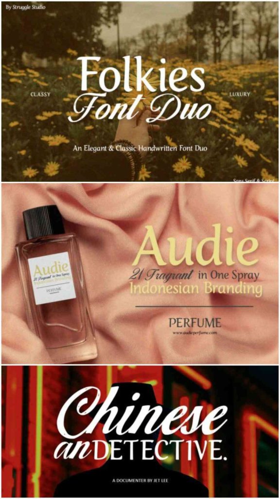 18 Elegant Script Fonts for Luxury Packaging 5 Folkies Duo. Upgrade your branding with these elegant script fonts for luxury packaging. Perfect for premium beauty, fashion, perfume, and boutique product designs.