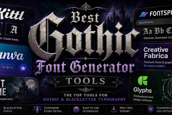 Best Gothic Font Generator Tools featuring blackletter typography and dark fantasy font creators