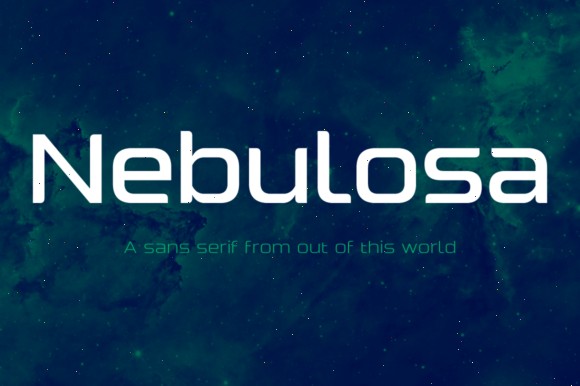 16 Best Rounded Sans Serif Fonts for Logos 17 nebulosa creative fabrica poster 1 580x386 1