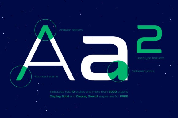 16 Best Rounded Sans Serif Fonts for Logos 18 nebulosa creative fabrica poster 3 580x386 1