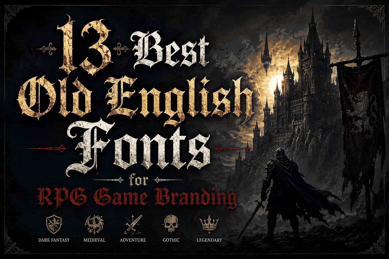 13 Best Old English Fonts for RPG Game Branding in 2026 31 old english fonts animation 2