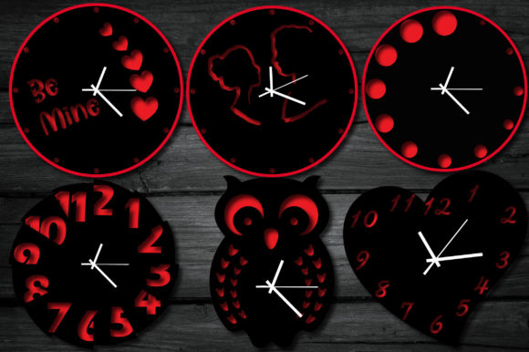 99+ Laser Cut Wood Projects To Sell From Home 26 Various laser cut wood wall clocks with unique designs including hearts, silhouettes, and an owl.