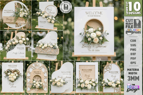 99+ Laser Cut Wood Projects To Sell From Home 200 Laser cut wedding card box designs with floral decorations and personalized names.