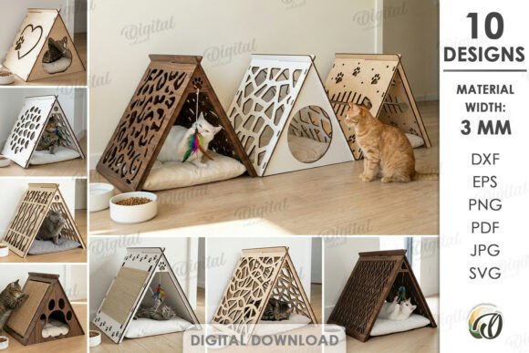 99+ Laser Cut Wood Projects To Sell From Home 251 Laser cut wood pet toy boxes in various designs, showcasing unique patterns and styles for pets.