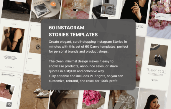 10 Instagram Stories Templates for Business Coaches That Build Trust 10 60 Instagram Stories templates featuring elegant designs for personal brands and product shops.