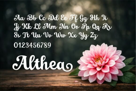 15 Elegant Signature Fonts for Logos That Instantly Elevate Brands 35 Althea Fonts 147288975 2 580x387 1