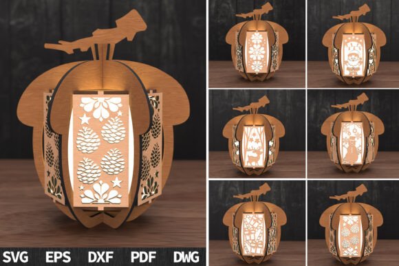 99+ Laser Cut Wood Projects To Sell From Home 405 Laser cut wood Christmas snowflake lantern bundle with intricate designs and multiple views.