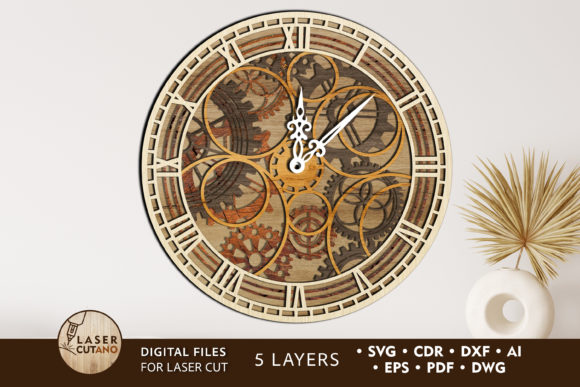 99+ Laser Cut Wood Projects To Sell From Home 11 Laser cut wooden butterfly clock design with intricate layered patterns and clock hands.