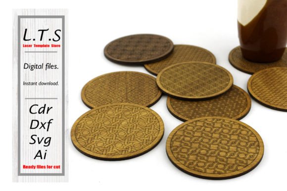99+ Laser Cut Wood Projects To Sell From Home 35 Set of laser cut wooden coasters with intricate patterns, suitable for coffee cups.