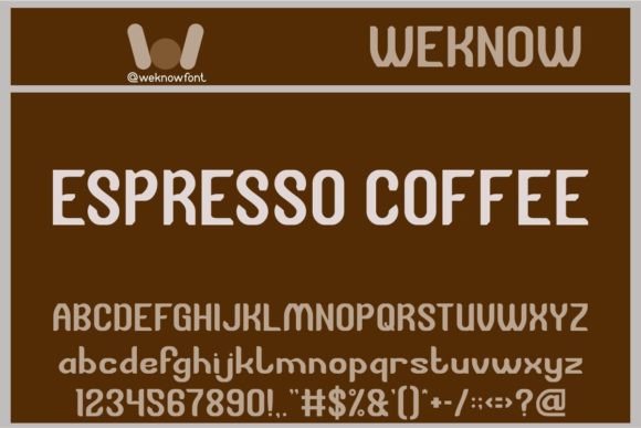 70+ Food Logo Fonts for Restaurants, Cafes, and Food Brands 136 Espresso Coffee font showcasing bold typography for food branding.