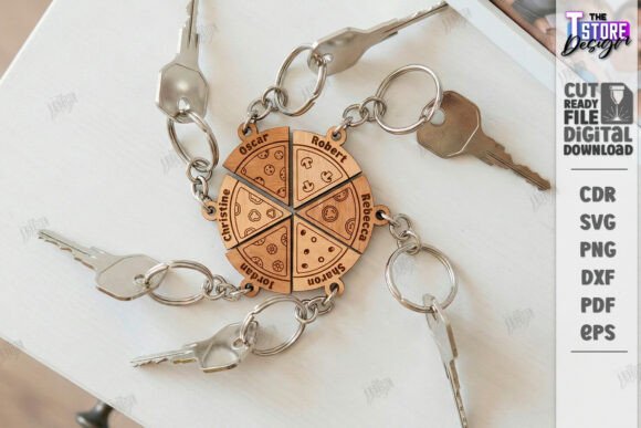 99+ Laser Cut Wood Projects To Sell From Home 73 Laser cut wood keychain with family names and heart design, showcasing personalized craftsmanship.