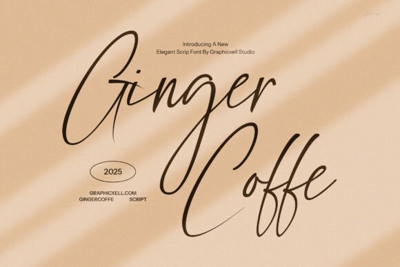 70+ Food Logo Fonts for Restaurants, Cafes, and Food Brands 70 Elegant script font design for Ginger Coffee.