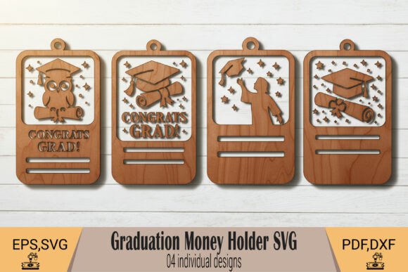 99+ Laser Cut Wood Projects To Sell From Home 284 Laser cut wood graduation money holder designs featuring caps and congratulatory messages.