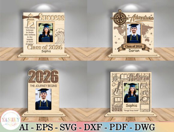 99+ Laser Cut Wood Projects To Sell From Home 271 Laser cut wood graduation photo frames with personalized names and designs for Class of 2026.