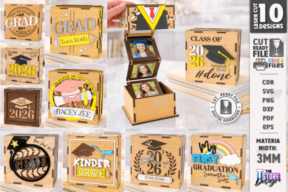 99+ Laser Cut Wood Projects To Sell From Home 279 Laser cut wood graduation photo frame designs with customizable names and years.