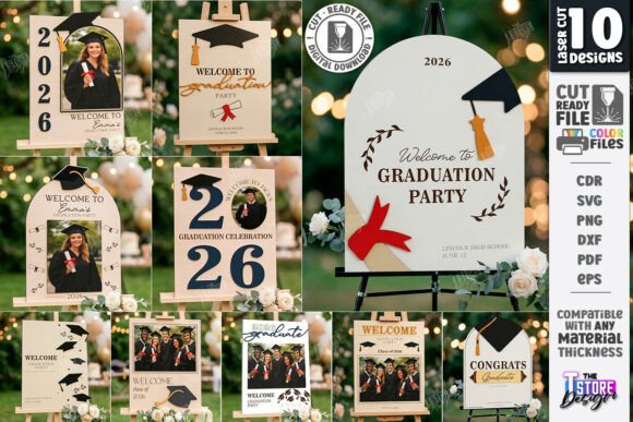 99+ Laser Cut Wood Projects To Sell From Home 282 Laser cut wood graduation signs with customizable designs for celebrations.