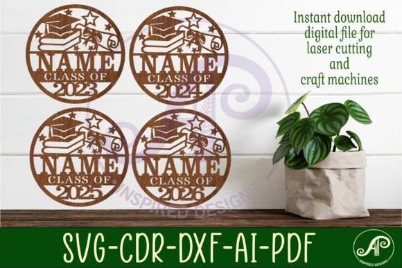 99+ Laser Cut Wood Projects To Sell From Home 281 Laser cut wood graduation photo frames with customizable names and class years.