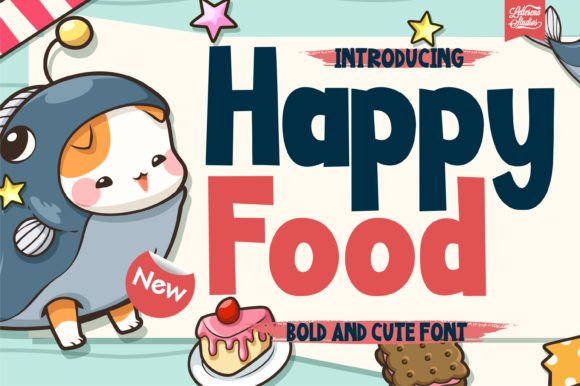 70+ Food Logo Fonts for Restaurants, Cafes, and Food Brands 12 Happy Food Fonts 6704883 1 1 580x386 1