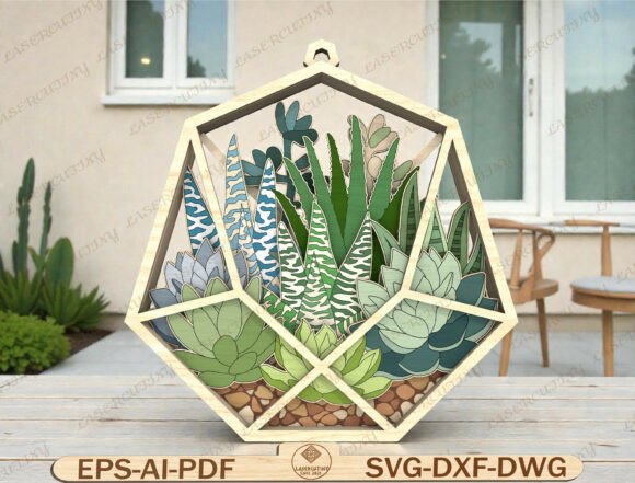 25 Laser Cut Home Decor Ideas for Modern Homes 9 Hexagon Plant Wall Art Laser Cut Graphics 142277961 1 1 580x441 1