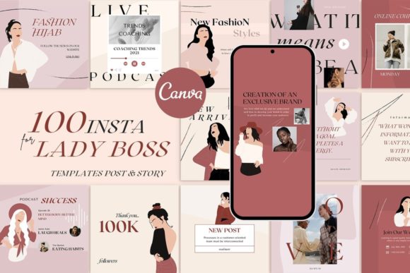12 Instagram Stories Templates for Small Businesses That Save Time 2 Collection of Canva Instagram Story templates for small businesses featuring modern designs and soft colors.