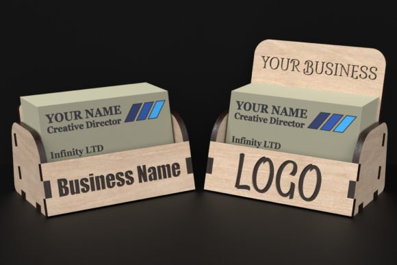 99+ Laser Cut Wood Projects To Sell From Home 224 Laser cut wood business card holders with customizable names and logos.