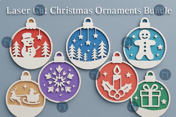 99+ Laser Cut Wood Projects To Sell From Home 155 Colorful laser cut Christmas ornaments featuring snowmen, trees, and holiday symbols.