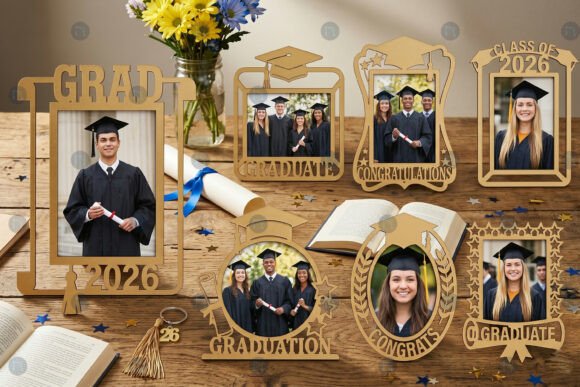 99+ Laser Cut Wood Projects To Sell From Home 285 Laser cut wood graduation photo frames and decorations for celebrating graduates.