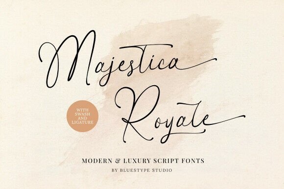 15 Elegant Signature Fonts for Logos That Instantly Elevate Brands 12 Majestica Royale Fonts 149318915 1 1 580x386 1