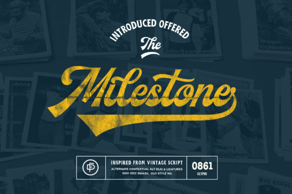 70+ Food Logo Fonts for Restaurants, Cafes, and Food Brands 130 Milestone font showcasing a vintage script style with a bold design.