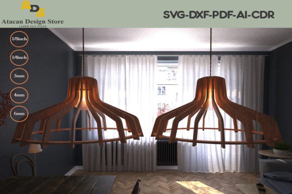 25 Laser Cut Home Decor Ideas for Modern Homes 18 Modern Pendant Light Chandelier Cut Plan Graphics 43068233 1 1 580x386 1