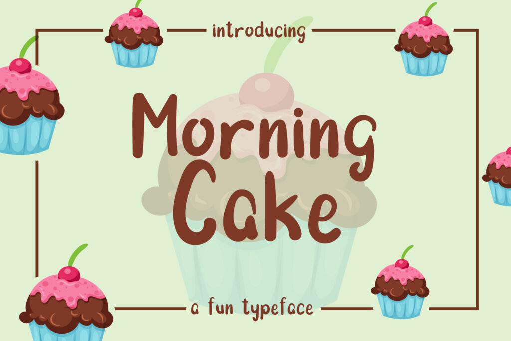 70+ Food Logo Fonts for Restaurants, Cafes, and Food Brands 150 Morning Cake by jozgandoz