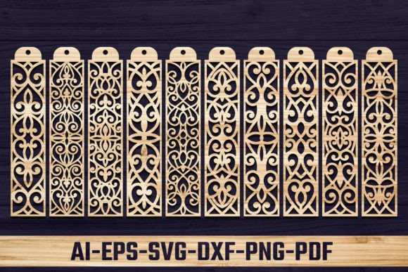 99+ Laser Cut Wood Projects To Sell From Home 87 Laser cut wood bookmarks with intricate designs, showcasing various patterns and shapes.