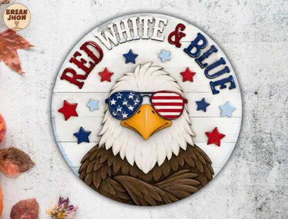 25 Laser Cut Home Decor Ideas for Modern Homes 24 Patriotic Bald Eagle Door Hanger Svg Laser Cutting 149774966 3 580x441 1