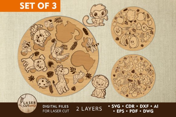 99+ Laser Cut Wood Projects To Sell From Home 309 Laser cut wood puzzle designs featuring animals and nature themes, suitable for crafting projects.