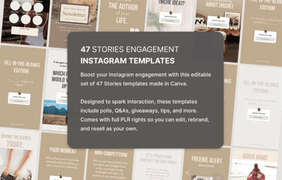 10 Instagram Stories Templates for Business Coaches That Build Trust 21 Engagement Instagram templates designed for interaction, featuring editable Canva layouts for polls and giveaways.