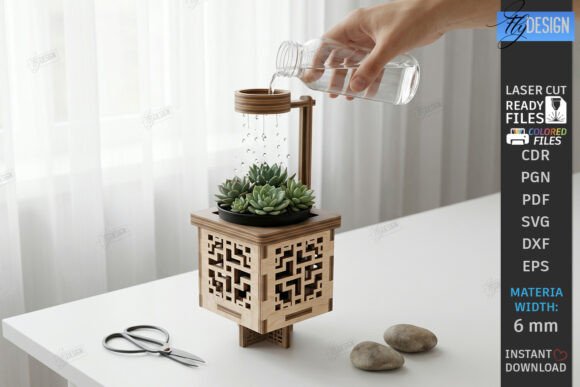 25 Laser Cut Home Decor Ideas for Modern Homes 20 Self Watering Cloud Planter Laser Cut Laser Cutting 148613468 1 1 580x387 1