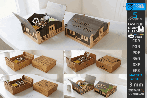 99+ Laser Cut Wood Projects To Sell From Home 465 Laser cut wood jewelry box with mirror and intricate designs, showcasing various compartments.