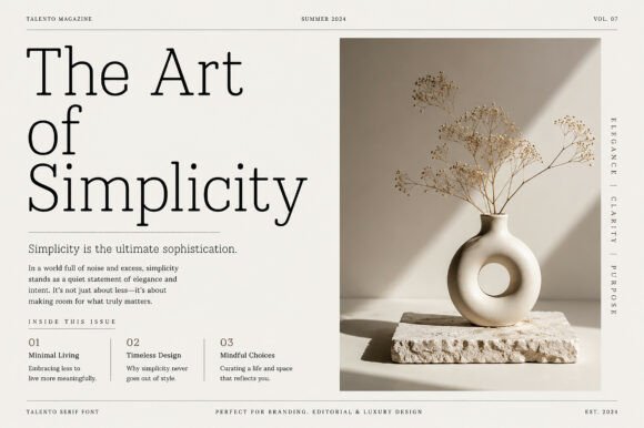 25 Modern Serif Fonts for Luxury Branding That Instantly Elevate Logos 16 Talento Fonts 151363236 4 580x386 1