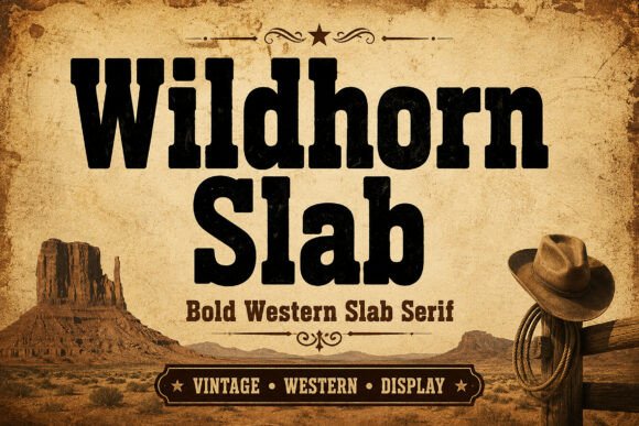 70+ Food Logo Fonts for Restaurants, Cafes, and Food Brands 139 Wildhorn Slab Fonts 151219927 1 1 580x387 1