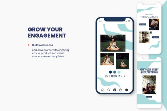 12 Instagram Stories Templates for Small Businesses That Save Time 21 Yoga Instagram Story Template showcasing engaging visuals and text for promoting wellness activities.